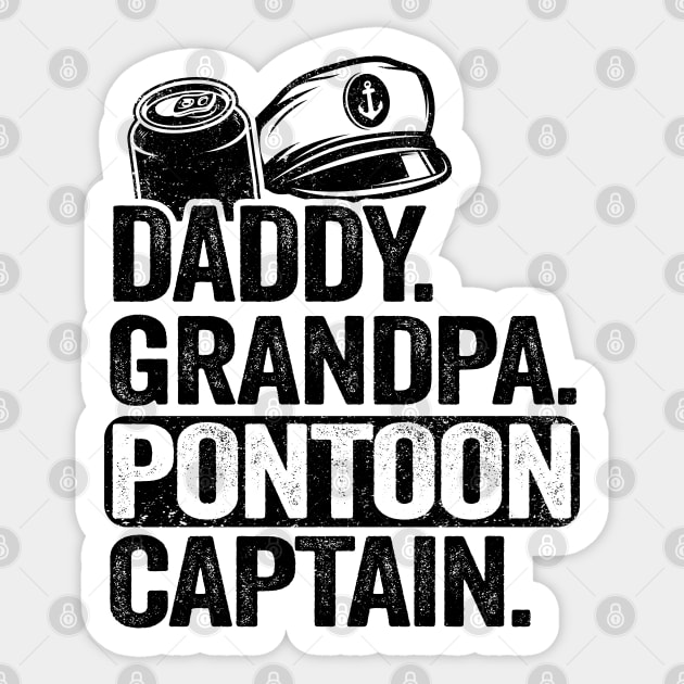 Daddy Grandpa Pontoon Captain Funny Pontoon Sticker by Kuehni